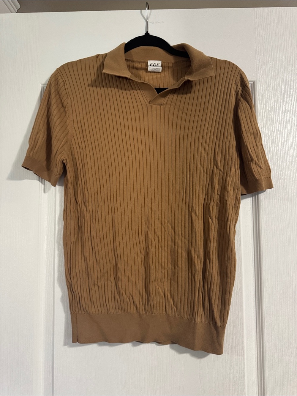 Men's Ribbed Short Sleeve Polo Shirt
